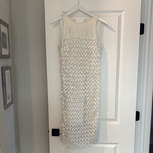 Tory Burch Elegant White Sleeveless Dress